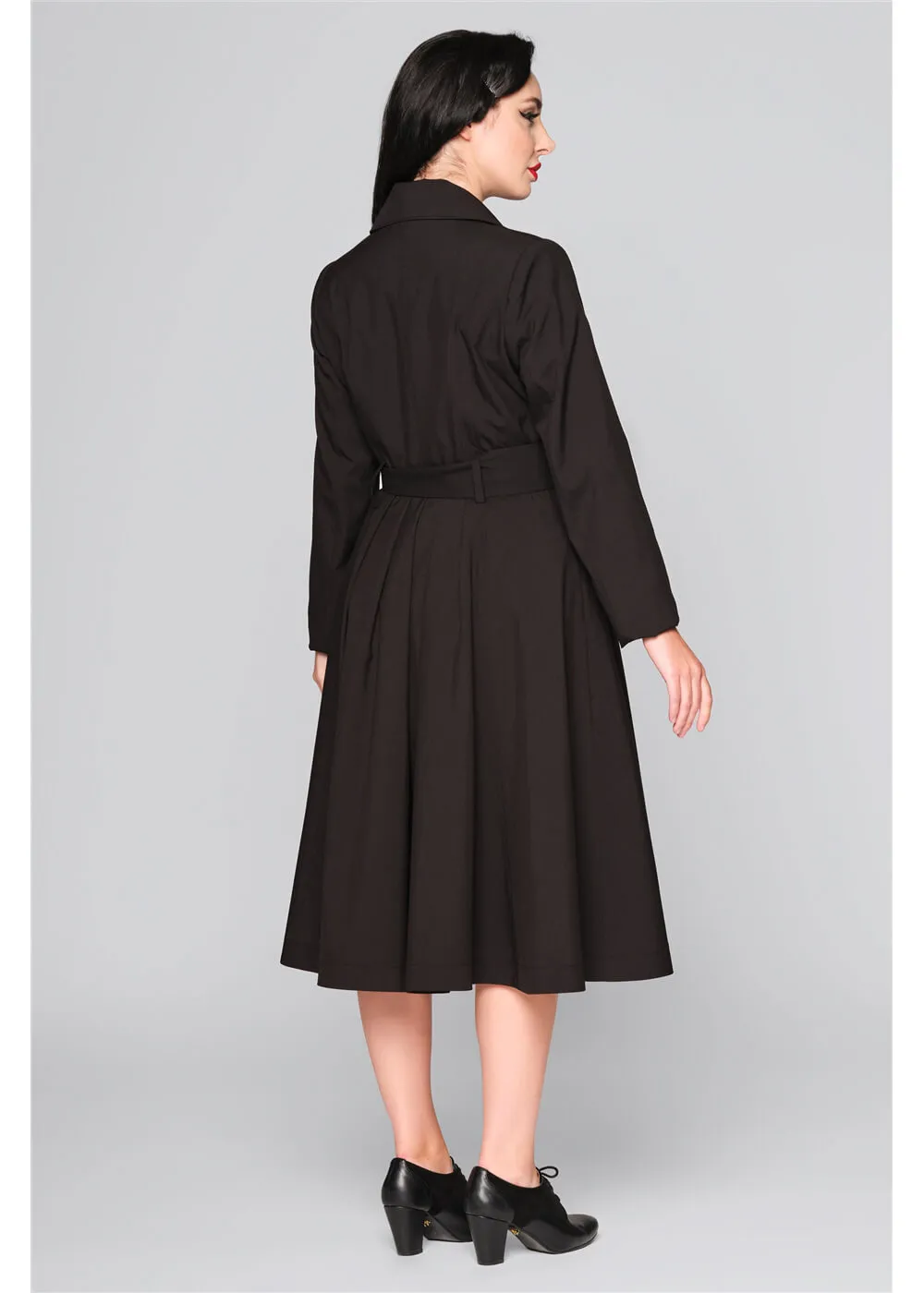 Collectif Korrina 50's Trenchcoat Black