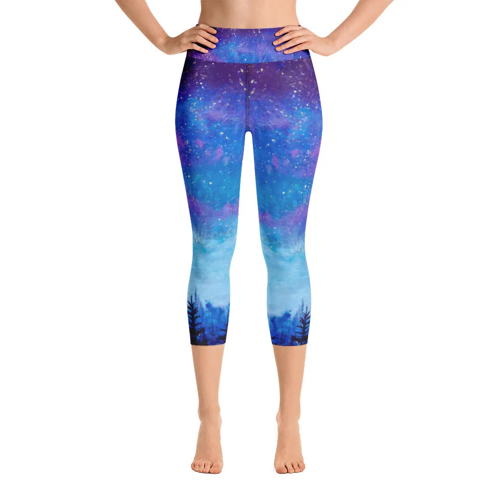 Colorado Starry Night - Yoga Capri Leggings