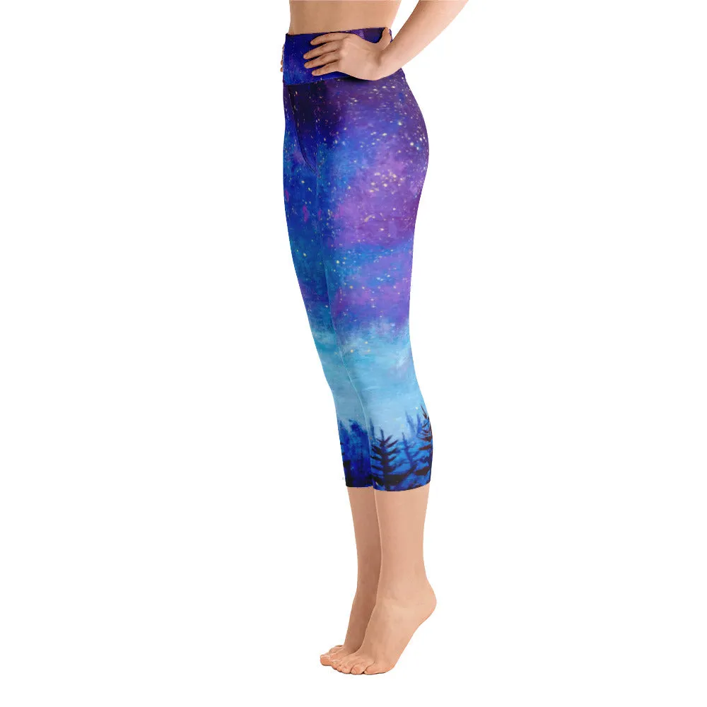 Colorado Starry Night - Yoga Capri Leggings