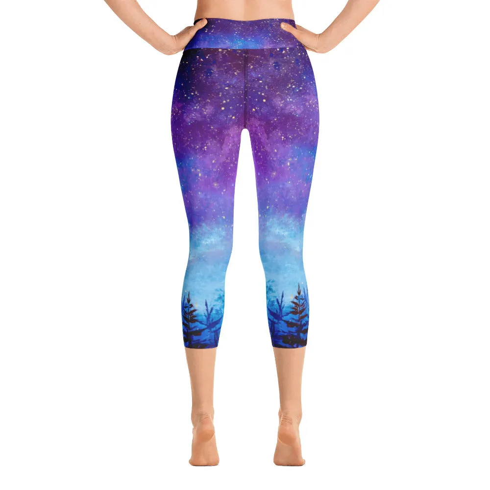Colorado Starry Night - Yoga Capri Leggings