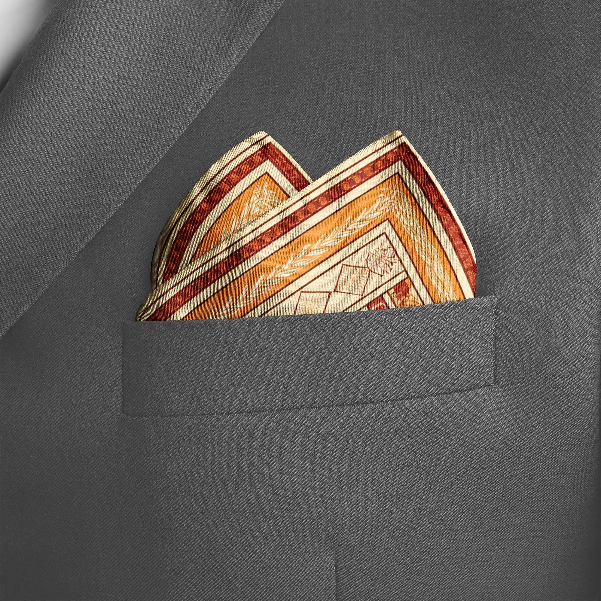 COLORFUL IKAT ETHNIC SILK POCKET SQUARE