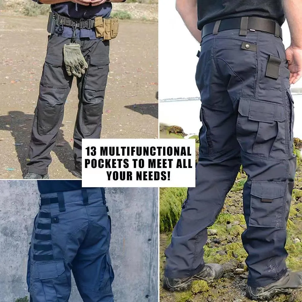 Combat Cargo Men's Tactical Pocket Pants in Khaki Camo