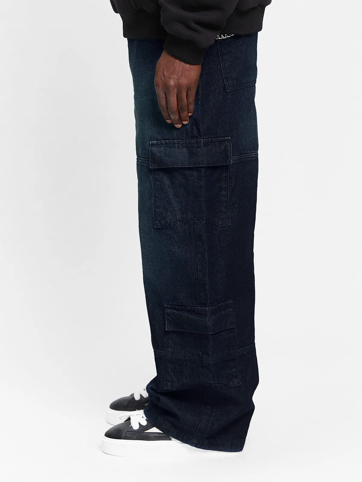 CONCEPTION CARGO PANTS - RAW DENIM
