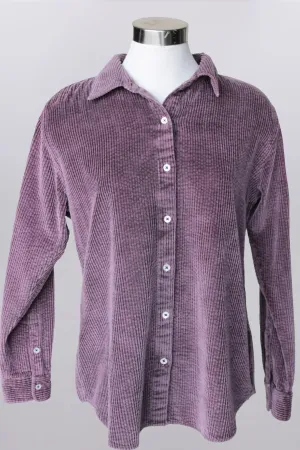 Cord Shacket - Burgundy FINAL SALE