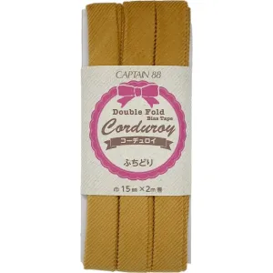 Corduroy Bias Tape - Mustard 5/8"