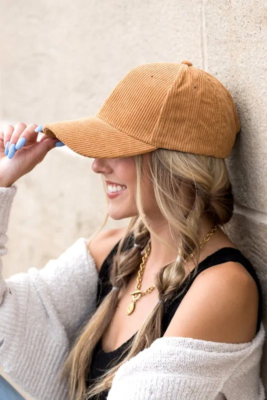 Corduroy Boyfriend Ball Cap (5 Colors)