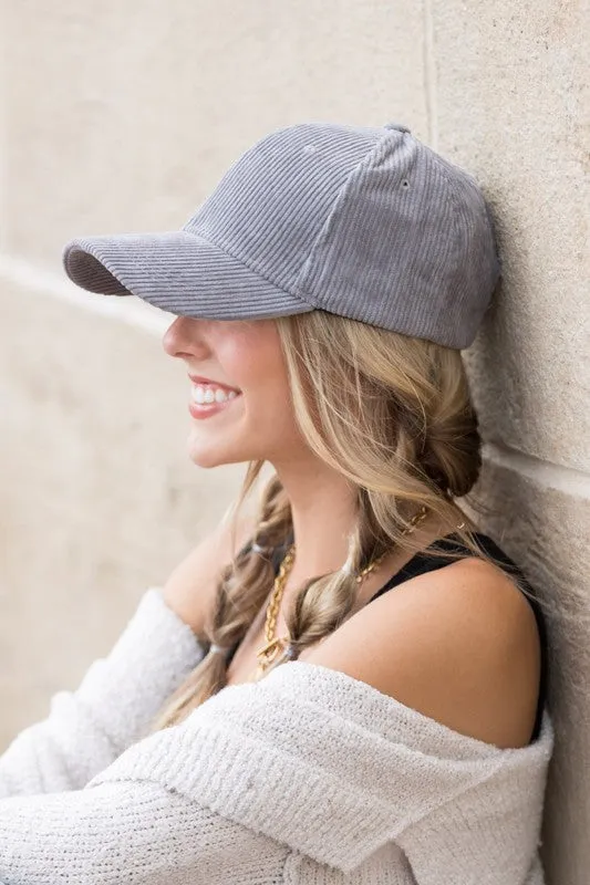 Corduroy Boyfriend Ball Cap (5 Colors)