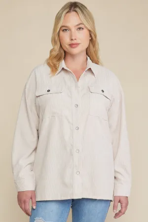 Corduroy button down long sleeve