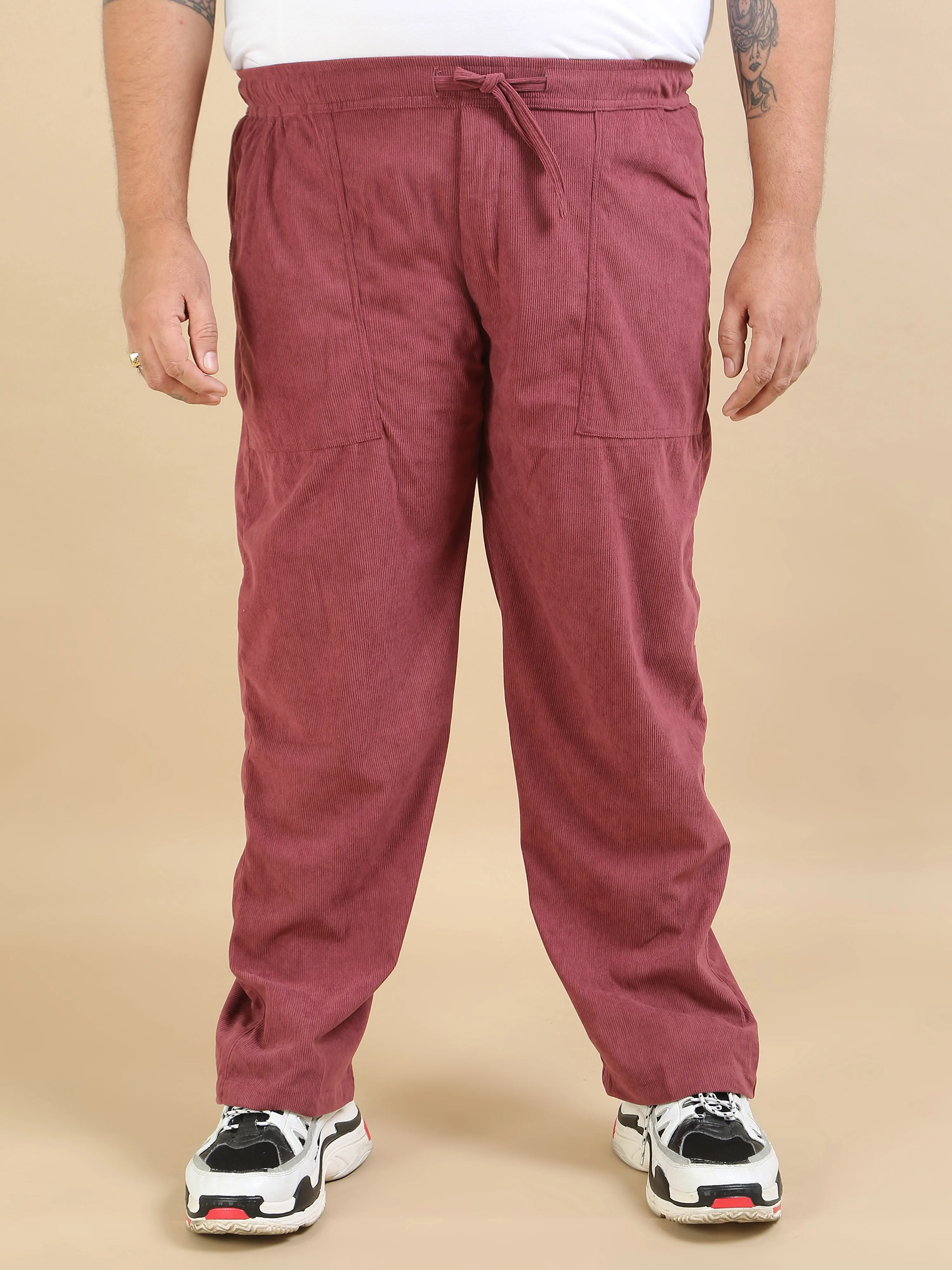 Corduroy Copper Rust Plus size Trouser