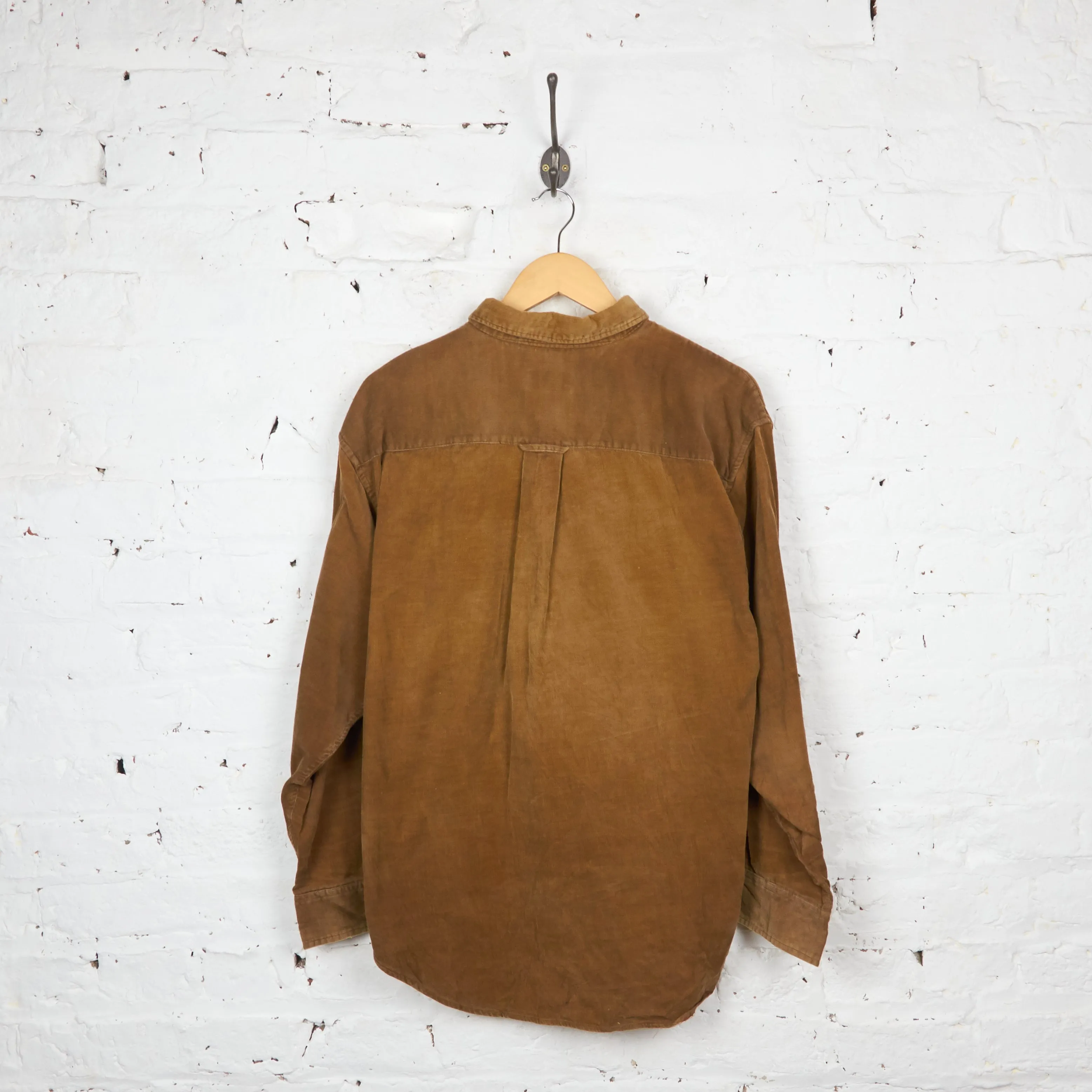 Corduroy Cord Shirt - Brown - L