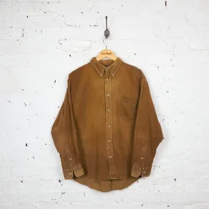 Corduroy Cord Shirt - Brown - L