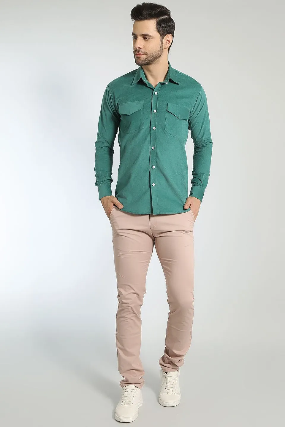 Corduroy Cotton Green 1 Shirt