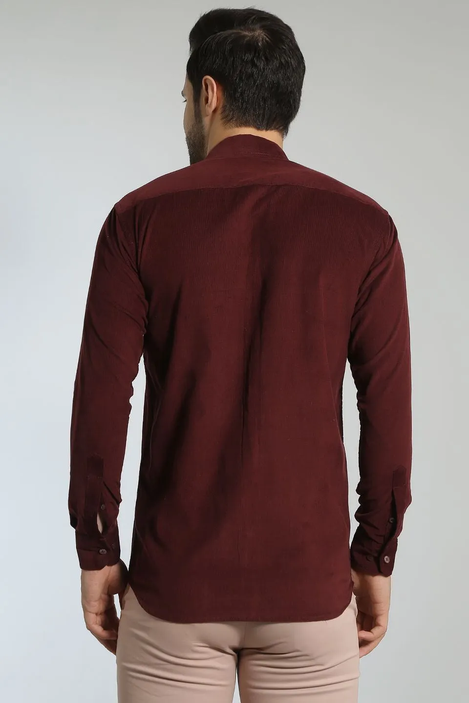 Corduroy Cotton Maroon Shirt