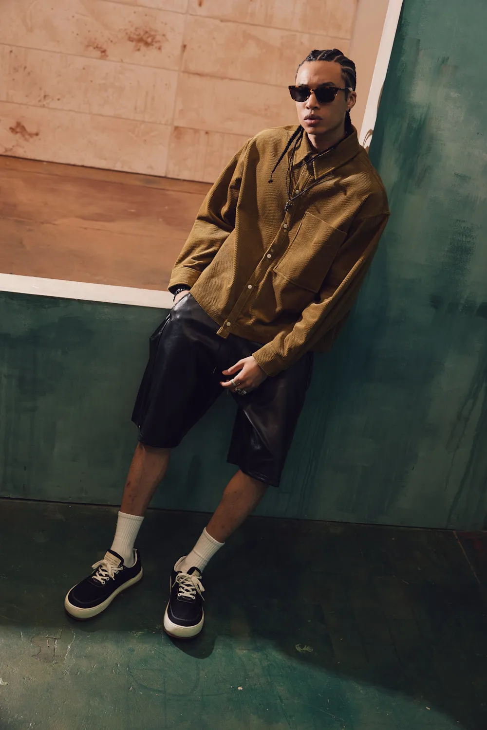 Corduroy Crop Shirt Jacket