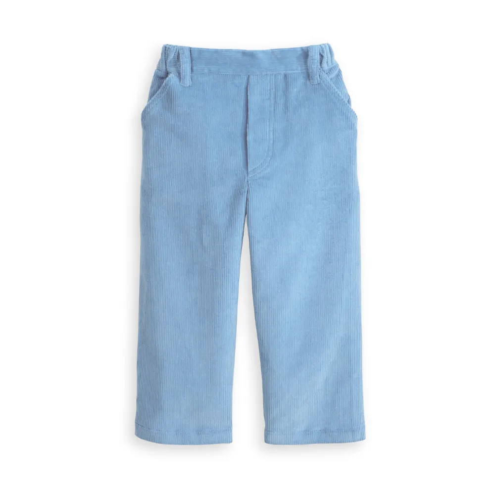 Corduroy Faux Zip Pant -- Blueberry Cord