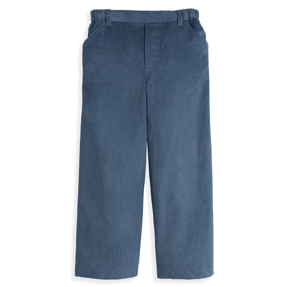 Corduroy Faux Zip Pant -- Moonlight Blue Cord