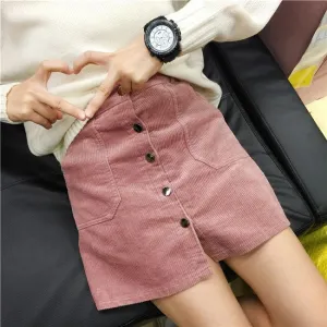 Corduroy Mini Skirt