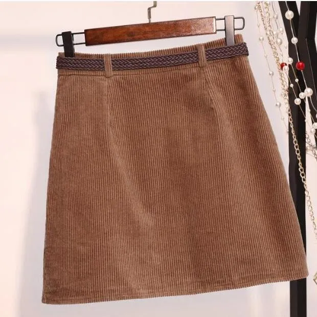 Corduroy Mini Skirt