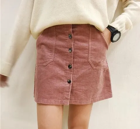 Corduroy Mini Skirt