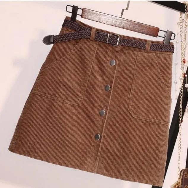 Corduroy Mini Skirt