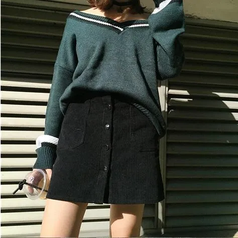 Corduroy Mini Skirt