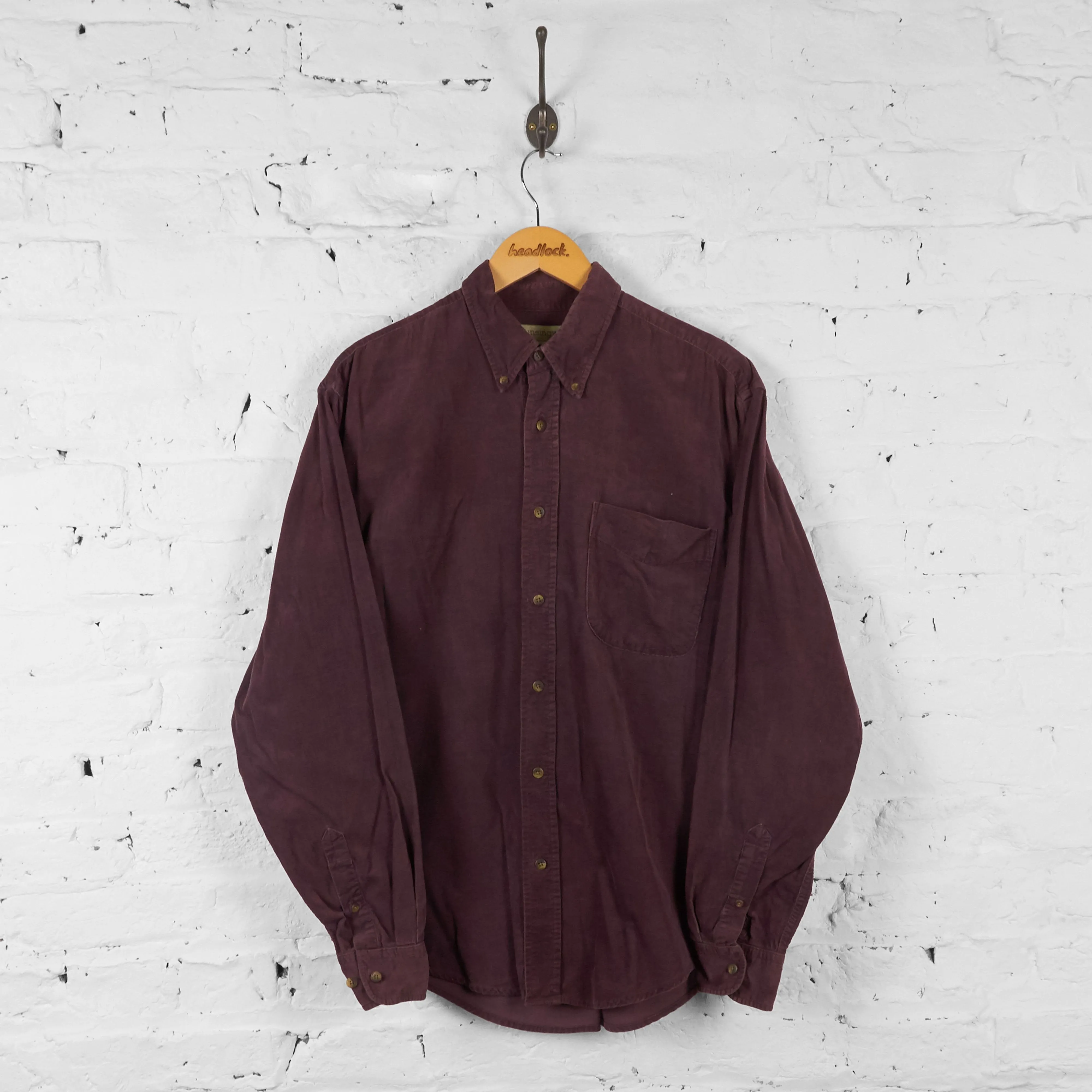 Corduroy Shirt - Maroon - M