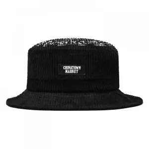 Corduroy Zodiac Bucket Hat (Black)