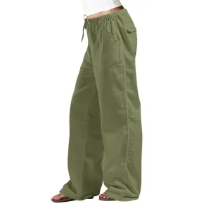 Cotton Linen Pants Hight Waist Loose Oversized