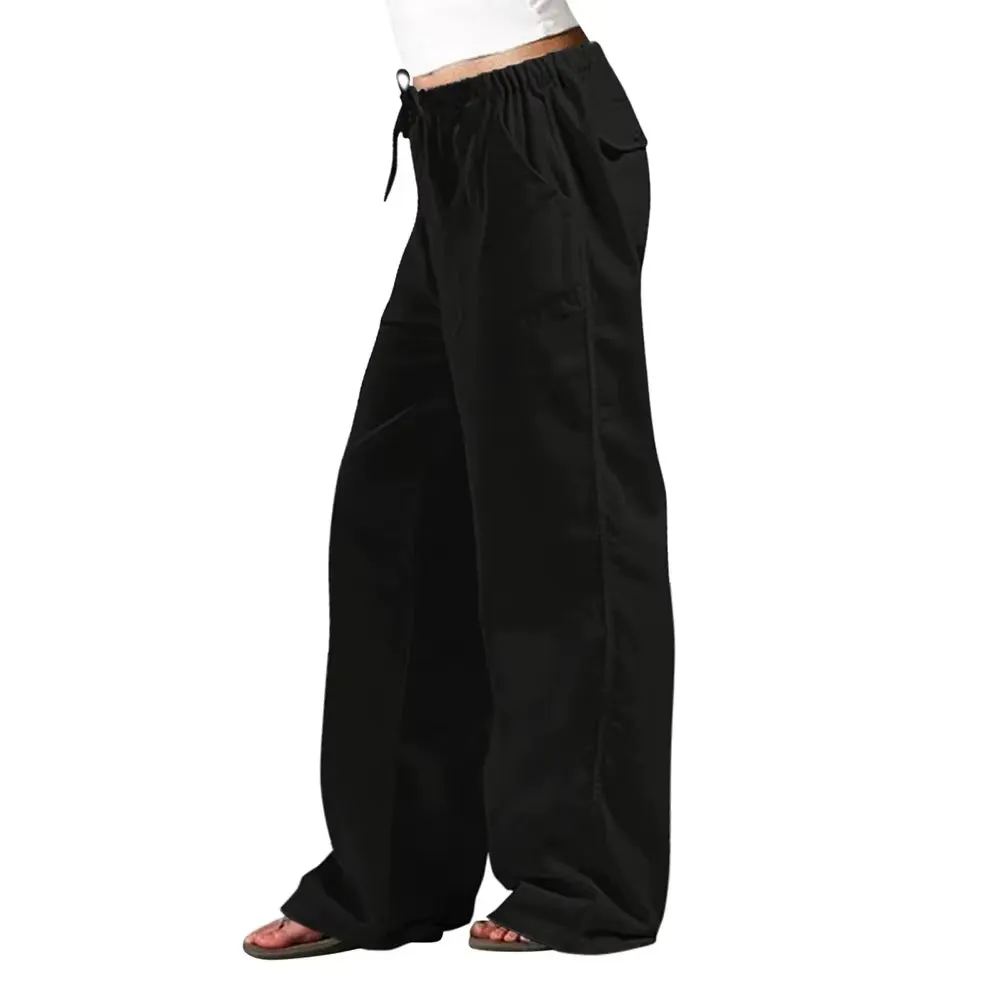 Cotton Linen Pants Hight Waist Loose Oversized