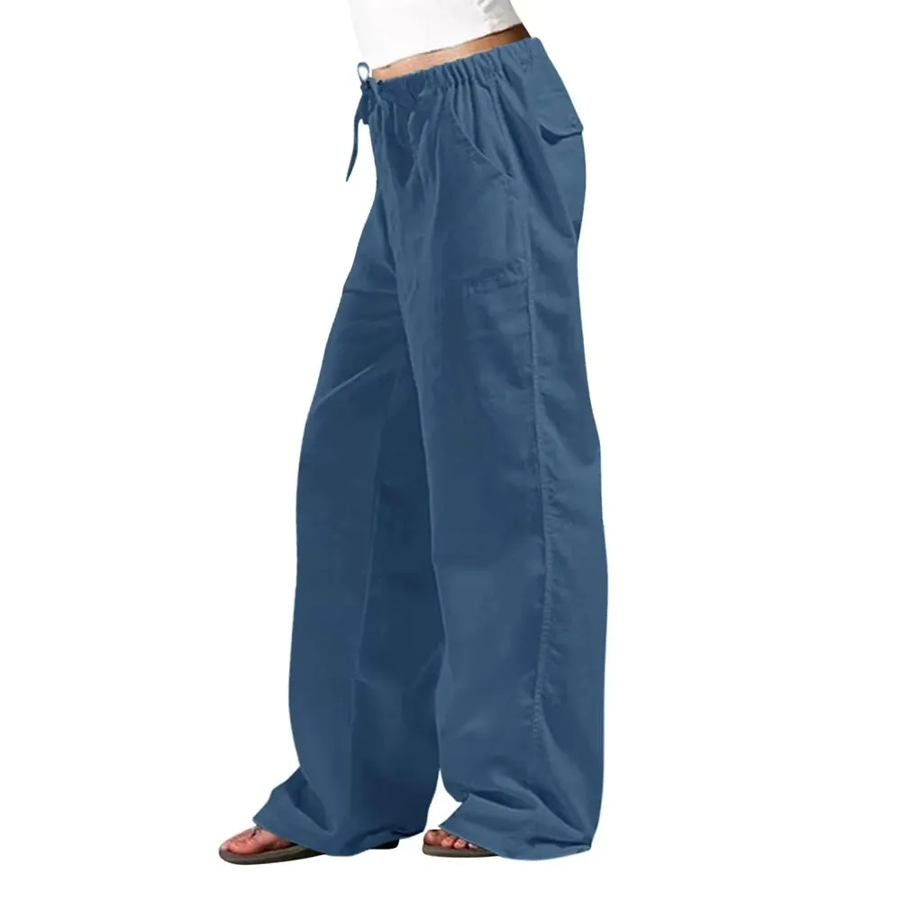 Cotton Linen Pants Hight Waist Loose Oversized