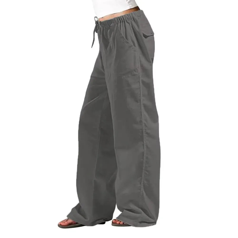 Cotton Linen Pants Hight Waist Loose Oversized