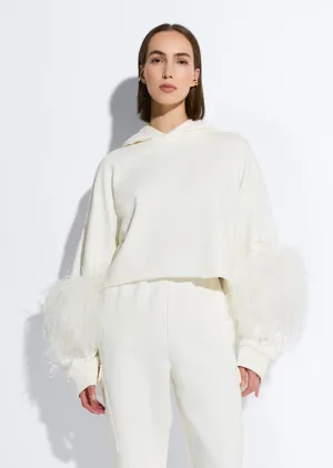 Cotton Sweatshirt With Feathers