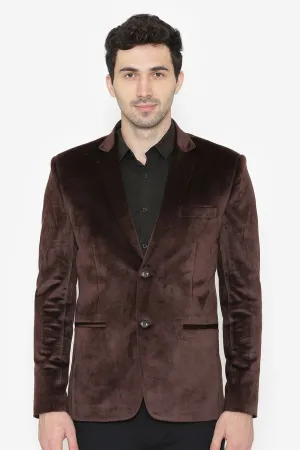 Cotton Velvet Brown Blazers