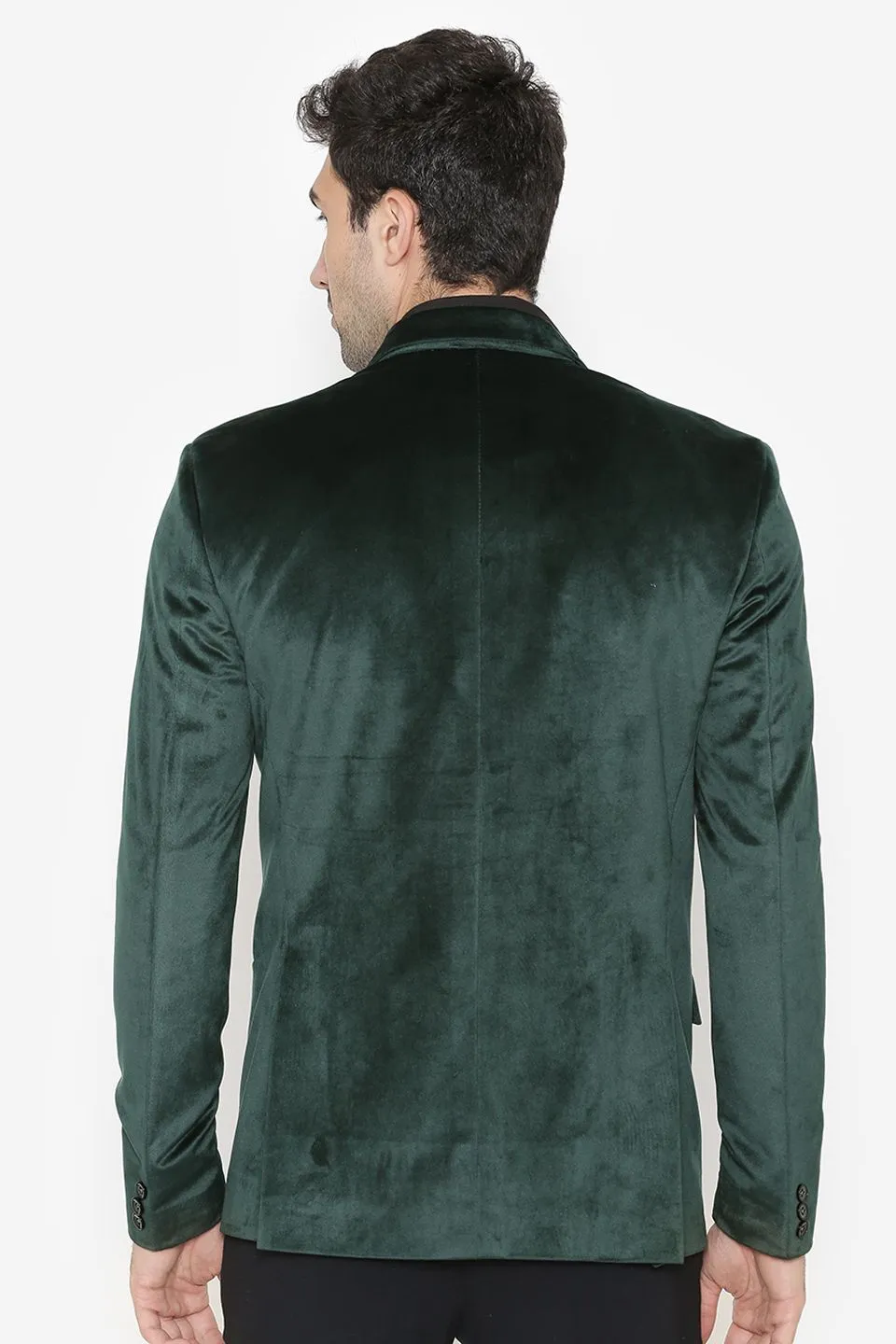 Cotton Velvet Green Blazers