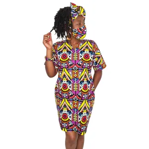 Crazy Black Dashiki Mini Dress