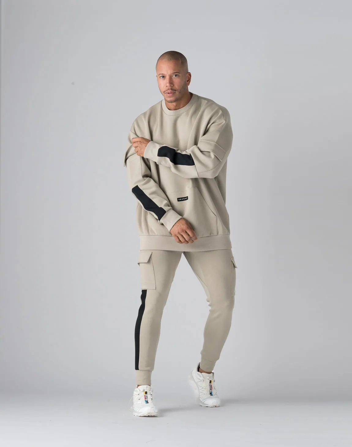 CRONOS Cargo sweatshirt【GREIGE】