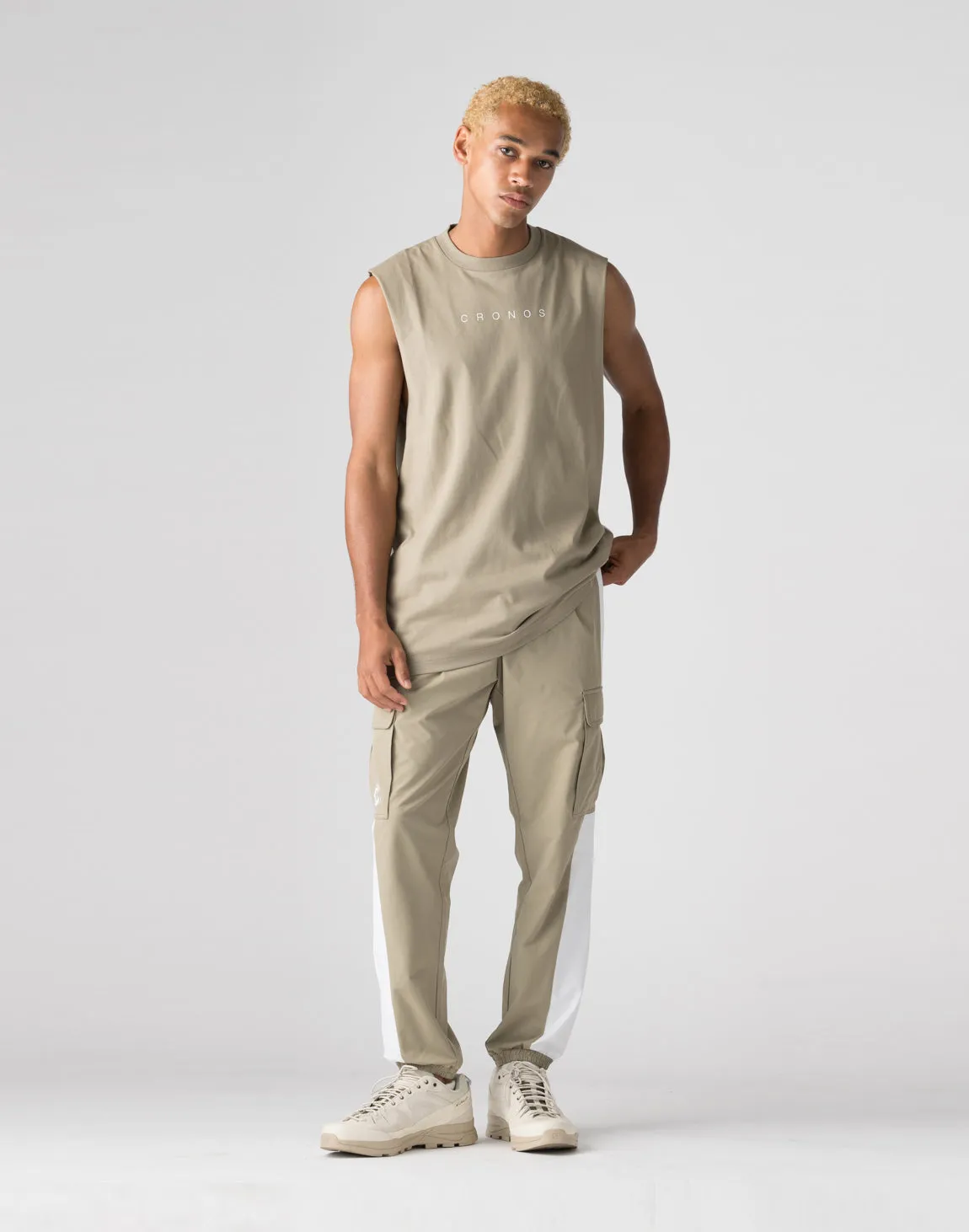 CRONOS Stretch cargo pants【GREIGE】