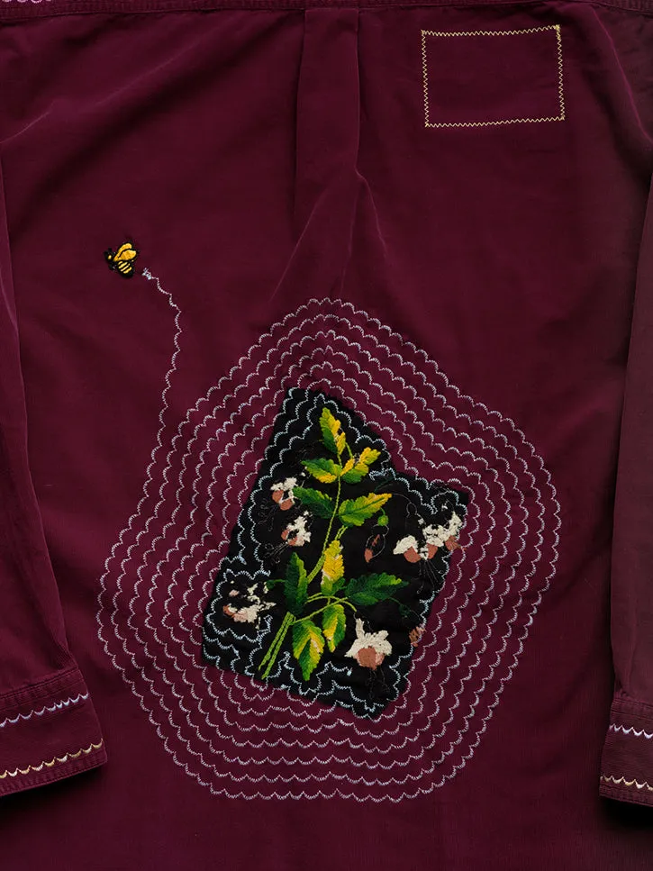 Cute Tender Memory Spiraling Bee Button Up