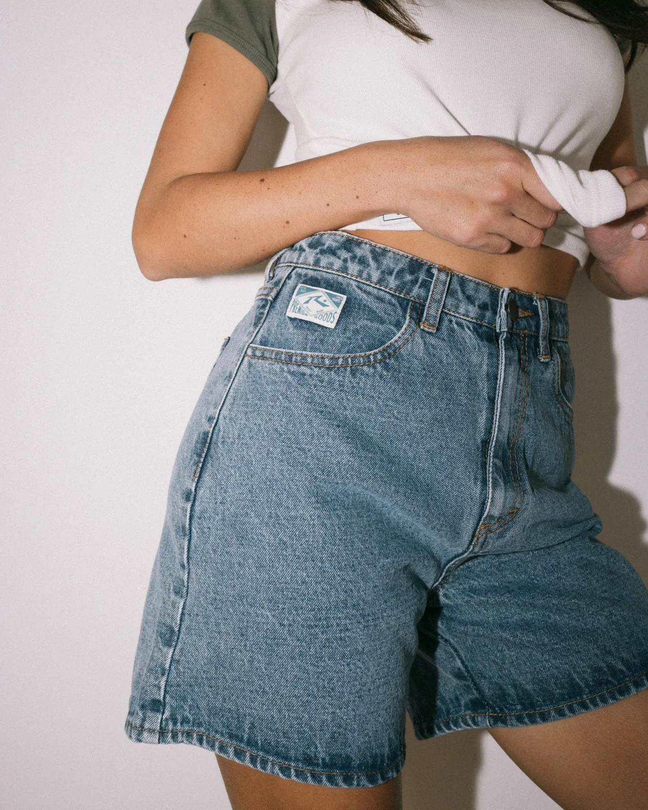 Cyprus High Waisted Denim Short