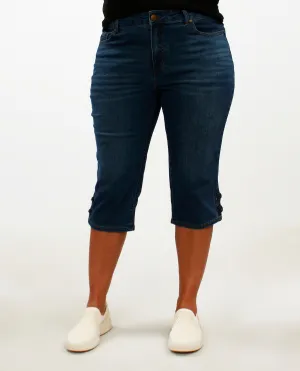 D Jeans Plus Recycle Lace Hem Capri