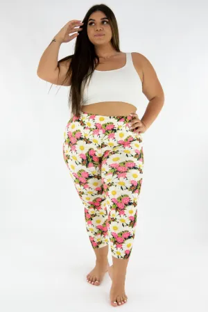 Daisy Meadow - Casual Capri Leggings