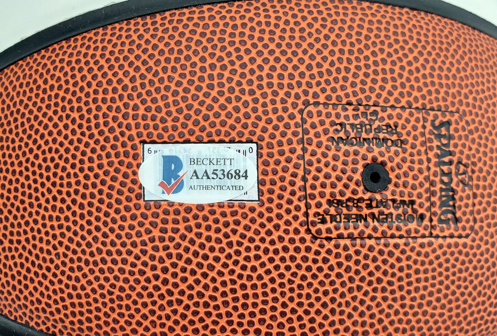 DAMIAN LILLARD AUTOGRAPHED TRAIL BLAZERS WHITE LOGO BASKETBALL BECKETT 195278