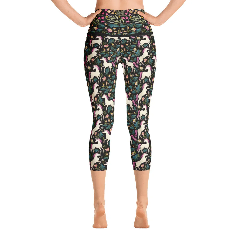 Dancing Unicorns - Yoga Capri Leggings