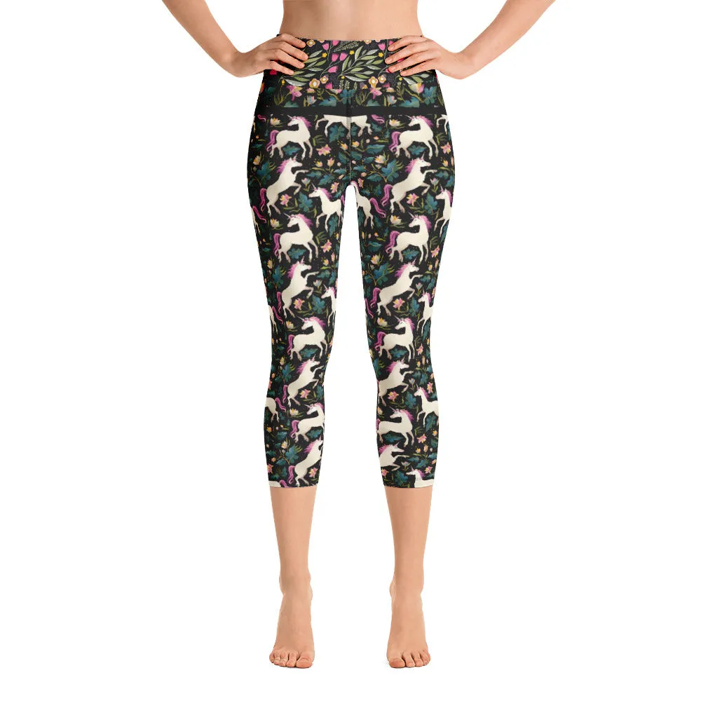 Dancing Unicorns - Yoga Capri Leggings