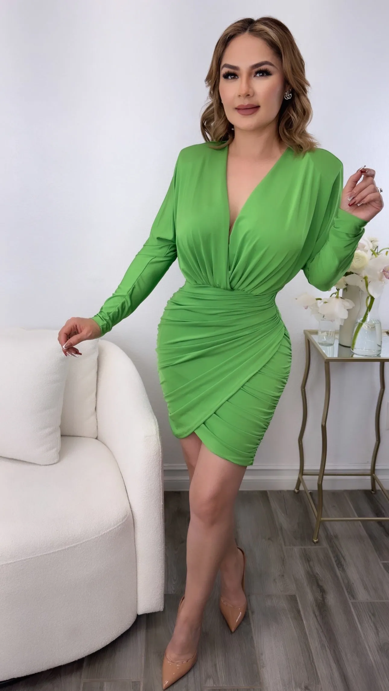 DARIANA GREEN DRESS