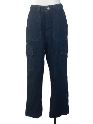 Dark Blue Denim Cargo Pants
