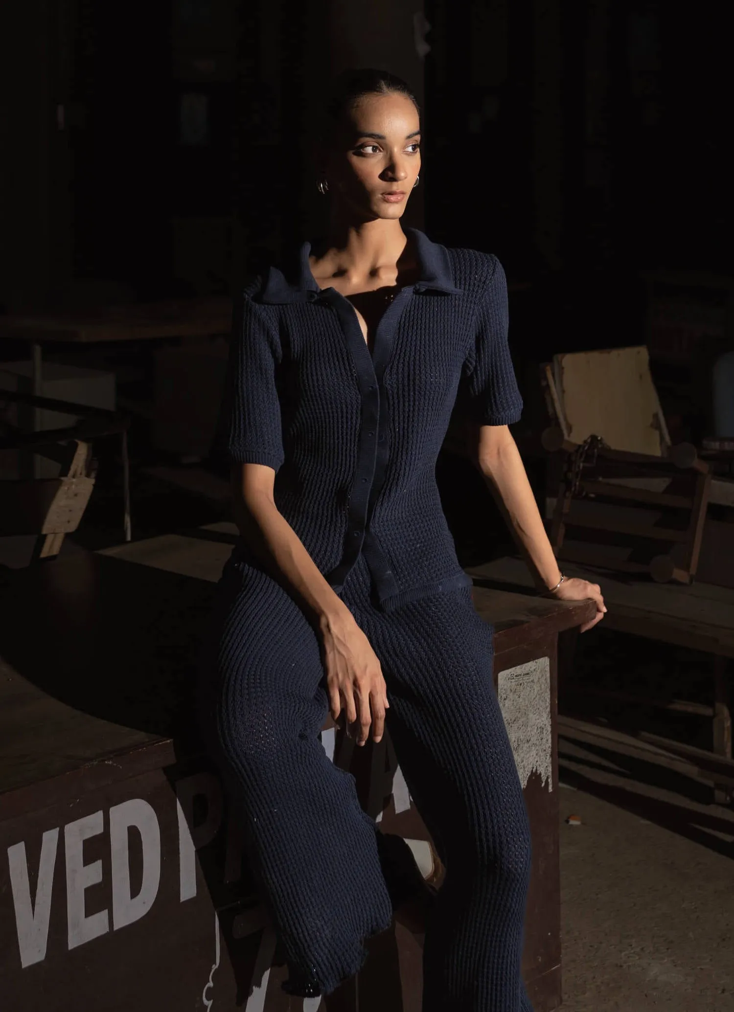 Dark blue Maeve Co-ord Set