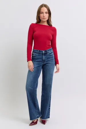 Dark Mid Rise Wide Leg Tint Judy Blue Jeans 3/3/25 9662