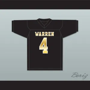 David Bell 4 Warren Central High School Warriors Black Football Jersey 2