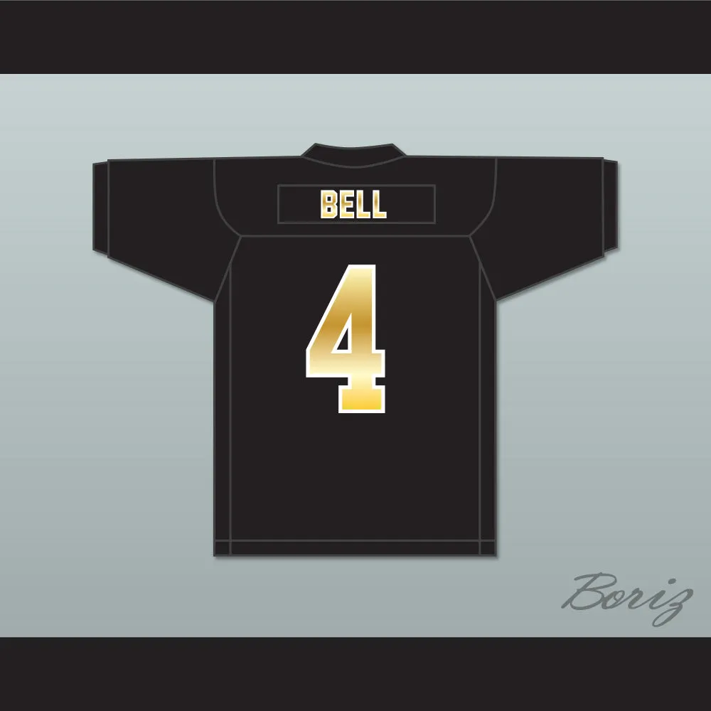 David Bell 4 Warren Central High School Warriors Black Football Jersey 2